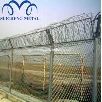 pvc coated airport safety fence/galvanized airport fence/ security fence for airport